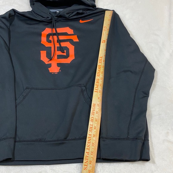 San Francisco Giants Nike Therma-FIT Pullover Hoodie Big Logo Black Mens L - Picture 4 of 11